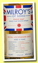 Royal Lochnagar 10 yo 2002/2012 (46%, Milroy's, bourbon hogshead, cask #640, 387 bottles)